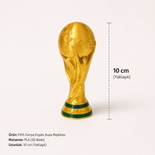 Fıfa Dünya Kupası Kupa 10 cm Altın Renk 3D Baskı Dekoratif Futbol Kupası Koleksiyonluk Biblo
