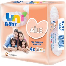 Uni Baby 4 Adet Aile Islak Mendil 4X52 Adet