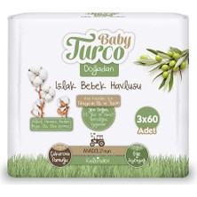 Baby Turco 4 Adet Doğadan Bebek Islak Mendil 3X60 Adet