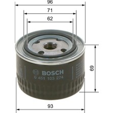 Bosch Ford Scorpio 2.8i 4x4 10/1985 - 12/1988 105.0 - 107.0 Kw Yağ Filtresi