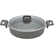 3 Adet Mehtap  Granit Karnıyarık Tenceresi 28 cm Gri 24079
