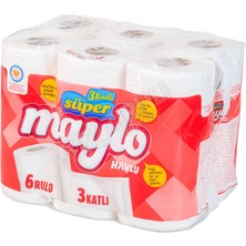 3 Adet Maylo Kağıt Havlu 3 Katlı 6'lı