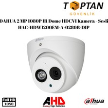 Grifin Soft Dahua 2 Mp 1080P Ir Dome Hdcvı Kamera - Sesli HAC-HDW1200EM-A-0280B-DIP