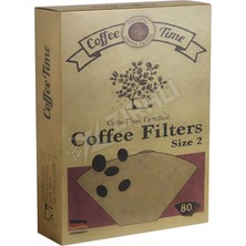 4 Adet Coffe Time Kahve Filtre Kağıdı No:2 80'li