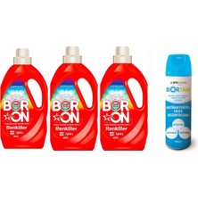 AQUABOR Doğal Sıvı Çamaşır Deterjanı Boron Renkliler 26*3 Yıkama+ Bortam Dezenfektan