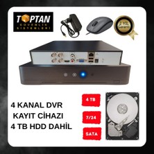 Grifin Soft Arna 4 Kanal H.265+ Ahd Dvr Xmeye Kamera Kayıt Cihazı - 4 Tb 7/24 Güvenlik Harddiski Dahil