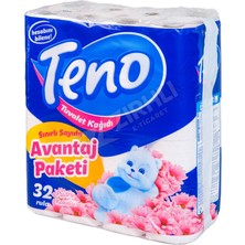 4 Adet Teno Pudra Kokulu Tuvalet Kağıdı 32'li