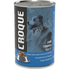 4 Adet Croque Kuzu Etli Konserve Yetişkin Köpek Maması 400 gr