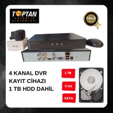 Grifin Soft Arna 4 Kanal H.265+ Ahd Dvr Xmeye Kamera Kayıt Cihazı - 1 Tb 7/24 Güvenlik Harddiski Dahil
