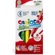 Carioca Jumbo Yıkanabilir Keçeli Kalem 6'lı 1 Adet