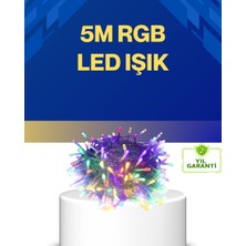 Kuzgun Ticaret Dekoratif Peri LED 5 M 50 Ampullü Şeffaf Kablo Aydınlatma - Lisinya