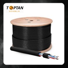Grifin Soft Outdoor Siyah Cat6 Ip Kamera Kablosu 5oo Metre Makara ARNA-5035