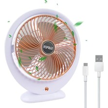 MarkEntegra Elektrikli Mini Masa Vantilatörü, 3 Hız Seçeneği ve 360° Dönme Özelliği