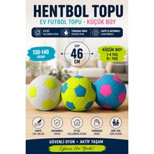 Eneci 1 Adet Hentbol ve Evde Oynamalık Futbol Topu Küçük Boy 130-140 Gram 46 cm Çap Şişik