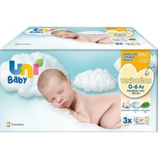 9 Adet Uni Baby Yenidoğan 40 Yaprak 3 Lü Paket Islak Mendil