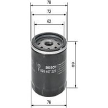 Bosch Volvo S40 2.0 Ii 10/2006 - 12/2012 107 Kw Yağ Filtresi