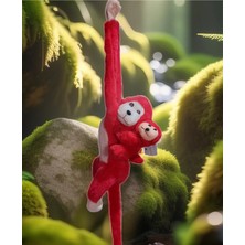 Matmel Elleri Yapıştırmalı Sesli, Işıklı,çocuklu Maymun 70CM Oyuncak Maymun Peluş Maymun