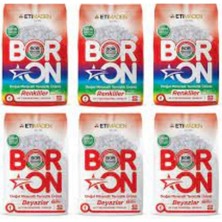 AQUABOR Boron Çamaşır Deterjanı 3 Adet *4 kg Renkliler+ 3 Adet*4 kg Beyazlar Için