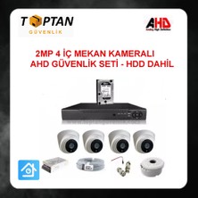 Grifin Soft 2 Mp 4 Iç Mekan Kameralı 500 GB Güvenlik Hard Diski Dahil Ahd Dome Güvenlik Seti ARNA-7224