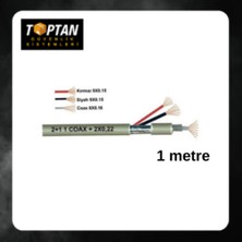 Grifin Soft 2+1 0,22 Koaksiyel Cctv Kamera Kablosu - 1 Metre