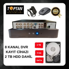 Grifin Soft Arna 8 Kanal 5 Mp H.265+ Ahd Dvr Xmeye Kamera Kayıt Cihazı - 2 Tb 7/24 Güvenlik Harddiski Dahil