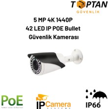 Grifin Soft Metal Kasa 5 Mp 42 LED Ip Poe Güvenlik Kamerası BT-5061