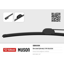 Silbak Muratech Silecek Süpürgesi Muz Tipi 600 mm Daf Cf 65 75 85 F 65 75 85-Man F2000 F90 M2000-MERCEDES LN790 1324 Lk 707 1525