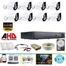 Grifin Soft Arna 8'li Bullet Kamera Seti Metal Kasa H.265+ Yüz Tanıma Özellikli 250 GB HDD Dahil- MS28250