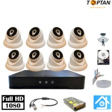 Grifin Soft 5mp Lens 2mp 1080P Dome 8 Kameralı 1tb Harddisk Dahil Güvenlik Kamerası Seti - ST-281TBD