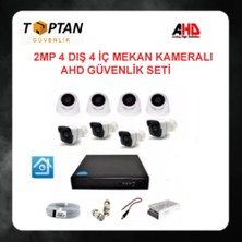 Grifin Soft 2mp 1080P 4 Dış Mekan 4 Iç Mekan Kameralı Ahd Güvenlik Seti ARNA-7248