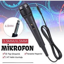 Kuzgun Ticaret Karaoke Mikrofon Kablolu Mikrofon 6.5 mm Karaoke Mikrofonu ( Lisinya )