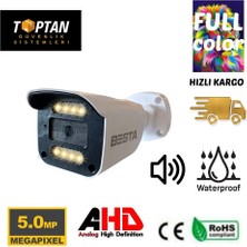 Grifin Soft Besta 5 Mp Coaxıal Audıo Dahili Mikrofonlu 8 Atom Warm LED Full Color Ahd Güvenlik Kamerası BT-1508