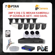 Grifin Soft 5 Dış Mekan 3 Iç Mekan Sesli Dome Kameralı 2 Tb HDD Dahil Ip Poe Güvenlik Kamerası Sistemi ARNA-8368