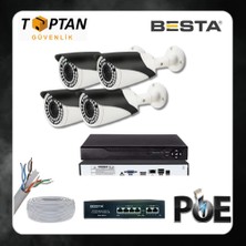 Grifin Soft Besta 5 Mp 1440P 4 Kameralı Ip Poe Güvenlik Seti KD-2544