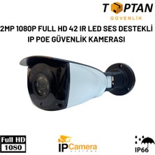 Grifin Soft 2mp 1080P Full Hd 42 Ir LED Ses Destekli Ip Poe Güvenlik Kamerası BT-5271