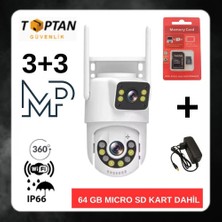 Grifin Soft Ptz Dış Mekan Çift Kameralı Gece Görüşlü Full Hd Ip Akıllı Güvenlik Kamerası 64 GB Micro Sd Kart Dahil BB-172364