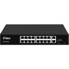 Grifin Soft 16 Port 100MBPS Poe, 2 Port GB RJ45 Ports Yönetilmez Poe Switch