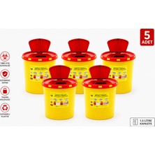 Telkar 1,5 Lt Tıbbi Atık Kutusu  5 Adet