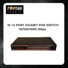 Grifin Soft 16 Port Poe Switch Gigabit 10/100/1000 Gigabit