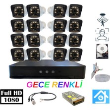 Grifin Soft 5mp Lens 2mp 1080P Warm LED 16 Kameralı 2tb Harddisk Dahil Güvenlik Kamerası Seti - ST-2162TBW