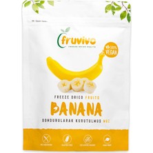 Fruvivo Dondurularak Kurutulmuş Muz 30 gr,  Vegan, Glutensiz Kurutulmuş Meyveler