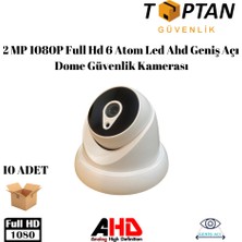 Grifin Soft 2 Mp 6 Atom LED 1080P Full Hd 2.8 mm Geniş Açı Ahd Dome Kamera ARNA-2206 10 Adet Ekonomik Koli