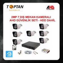 Grifin Soft 2mp 1080P 7 Kameralı Ahd Güvenlik Seti 500 GB Harddisk Dahil ARNA-7327