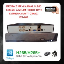 Grifin Soft Besta 4 Kanal 2 Mp H.265+ Hibrit Dvr Xmeye Kamera Kayıt Cihazı - BS-704