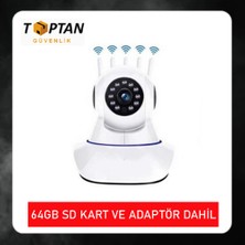Grifin Soft 2 Mp Kablosuz 5 Antenli Ip Bebek Kamerası 1080P 64 GB Sd Kart Dahil ARNA-1564