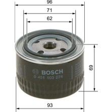 Bosch Ford Scorpio 2.9i 24V 10/1994 - 8/1998 152 Kw Yağ Filtresi