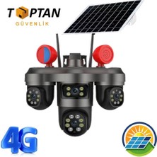 Grifin Soft Arna 3 Mp + 3 Mp + 3 Mp 4g 3 Kameralı Güneş Enerjili Solar Güvenlik Kamerası 5'li Paket - ARN-42S5