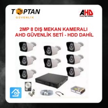 Grifin Soft 2mp 1080P 8 Kameralı Ahd Güvenlik Seti 500 GB Harddisk Dahil ARNA-7328