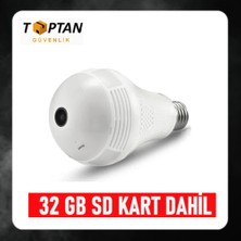 Grifin Soft 2 Mp 1080P Kablosuz Ampul Kamera 32 GB Sd Kart Dahil Xmeye ARNA-1282
