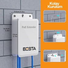 Grifin Soft Besta IP66 Su Geçirmez 4 Port Outdoor Mini Poe Extender 3 Çıkış 1 Giriş , Ieee 802.3AF/AT 4 Kanal Poe Tekrarlayıcı